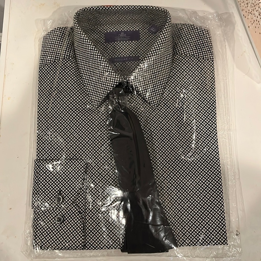 Black and white mens shirt